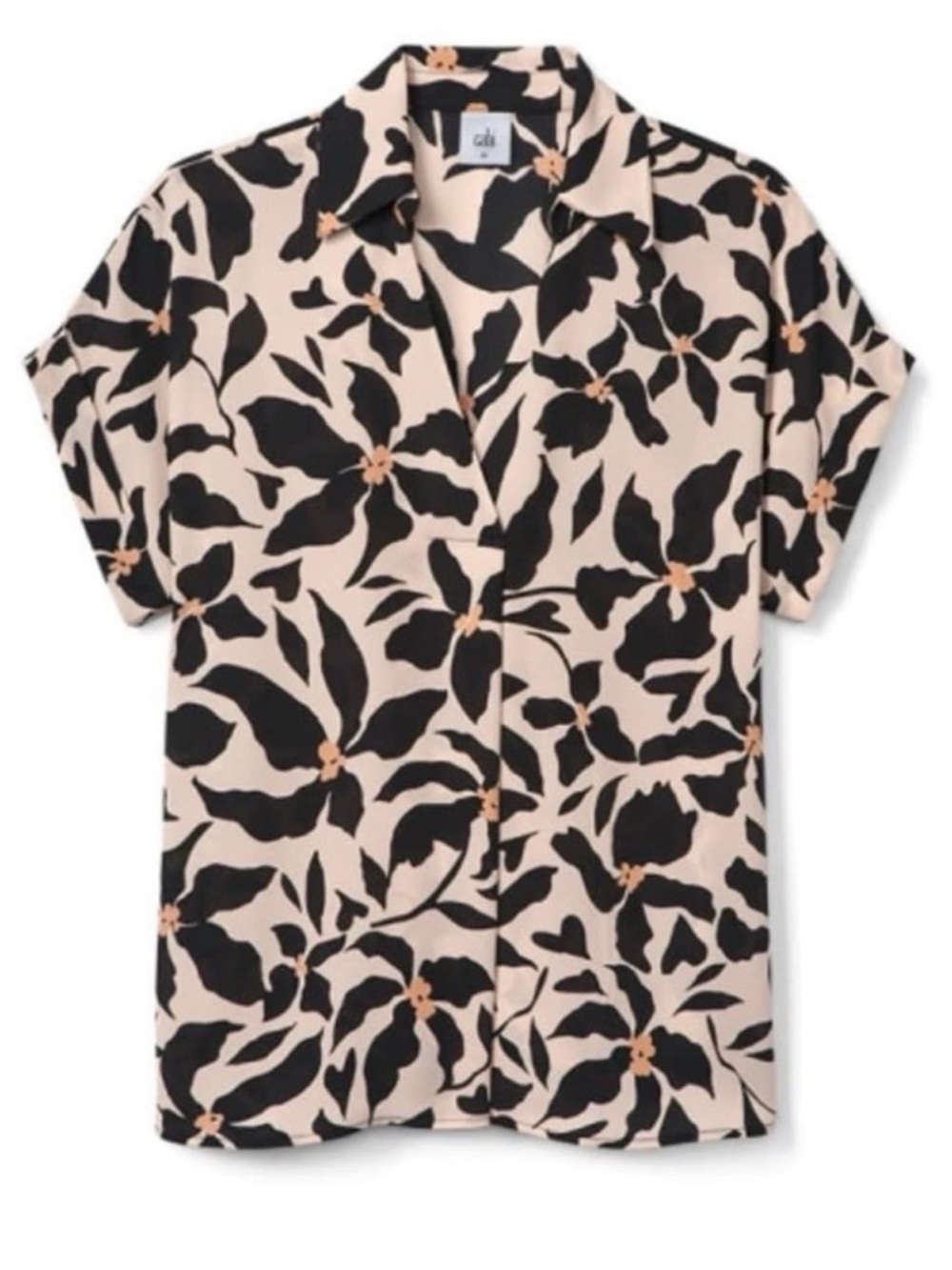 Cabi | #4723 Short Sleeve Floral Print 
Blouse Replay Top Sz L